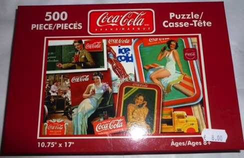 2592-3 € 10,00 coca cola puzzle 500 stukjes diverse afbeeldingen